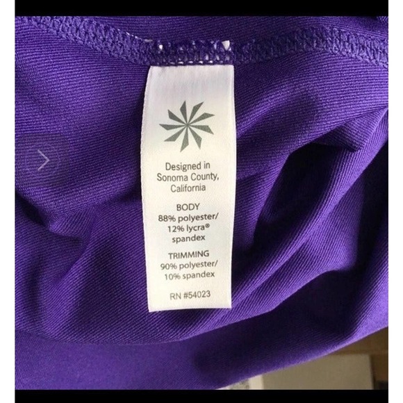 Athleta Striped Purple/Black Mesh & Solid Leggings Size Small - Picture 7 of 11